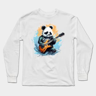 panda play guitar Long Sleeve T-Shirt